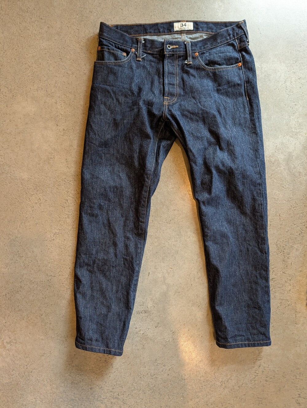 Tellason Stock Denim Jeans Made In San Francisco USA Men's Size 34